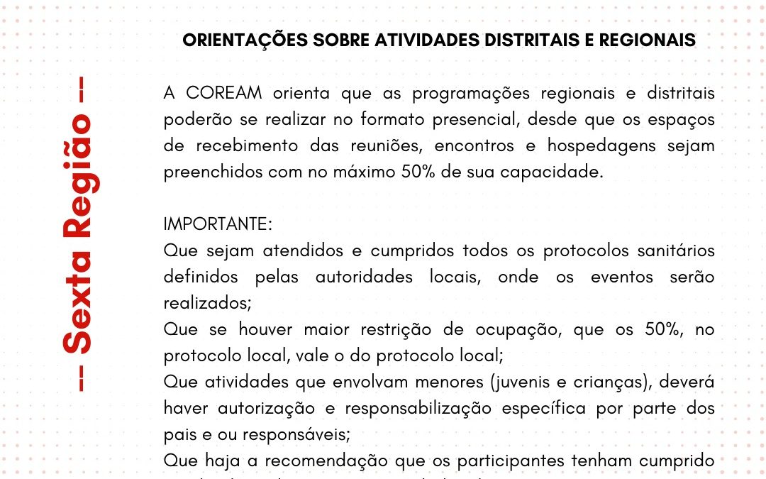Orientações para encontros/reuniões