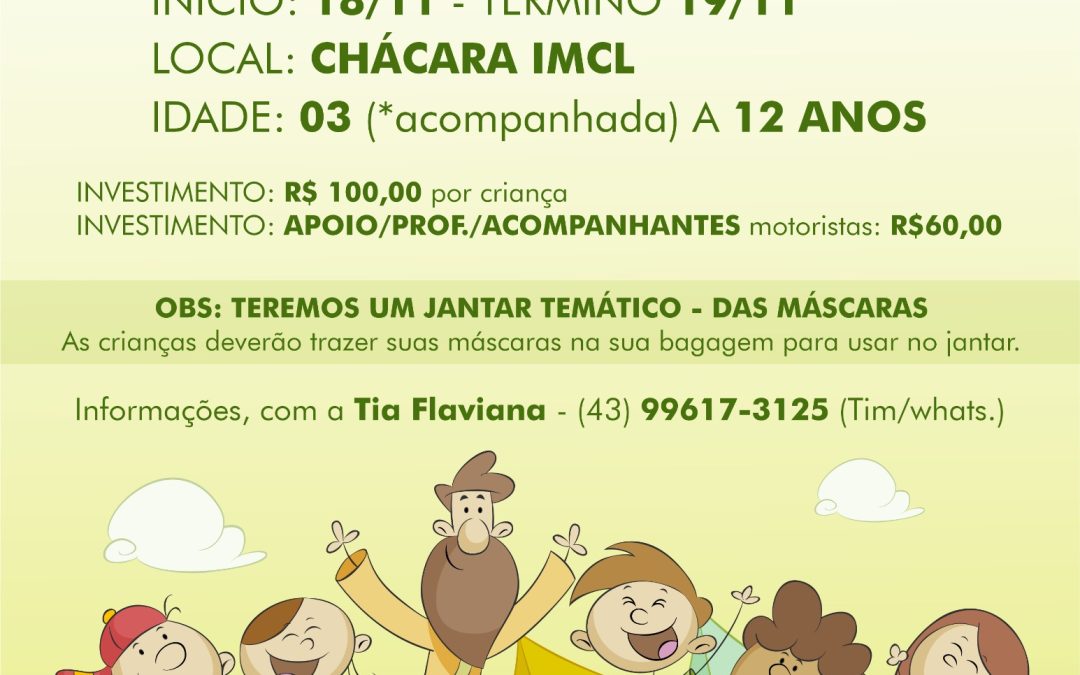 Inscrições abertas para o Encontro Regional com Crianças – edição Londrina