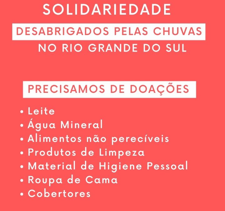 Campanha de Solidariedade ao Rio Grande do Sul