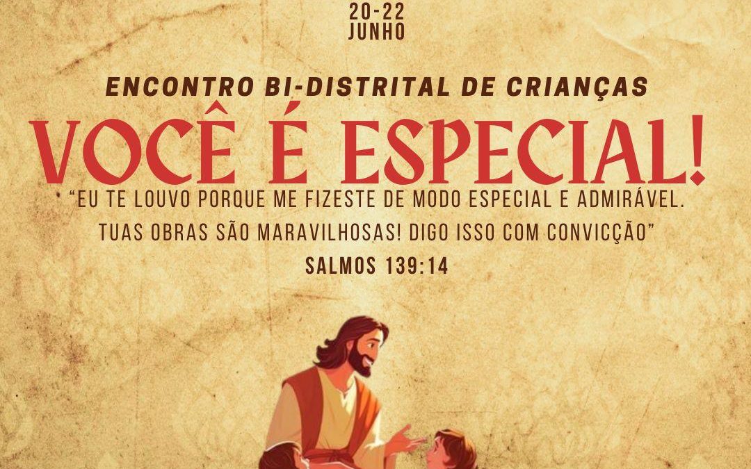 Esse ano teremos Encontro Bi-distrital de Crianças 🥳🎉🥳